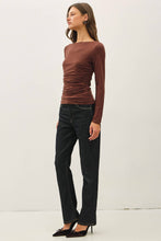 Load image into Gallery viewer, Ruched Boatneck Top