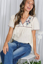 Load image into Gallery viewer, Aztec V-Neck Blouse Top