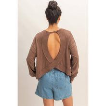 Load image into Gallery viewer, Open Back Long-Sleeve Top