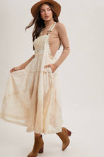 Load image into Gallery viewer, Lace Embroidered Bib Maxi Dress
