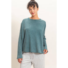 Load image into Gallery viewer, Mineral Washed Waffle Knit Top