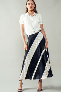 Striped Midi Skirt