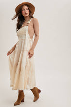 Load image into Gallery viewer, Lace Embroidered Bib Maxi Dress