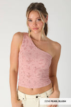 Load image into Gallery viewer, Textured Lace One Shoulder Top