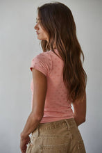 Load image into Gallery viewer, Seamless Eyelet  Short Sleeve Top