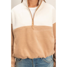 Load image into Gallery viewer, Fleece Color Contrast Half Zip Pullover
