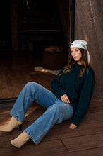 Load image into Gallery viewer, Hunter Green Balloon Sleeve Knit Top