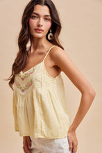 Load image into Gallery viewer, Lemon Embroidered Lace Tank