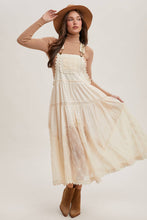 Load image into Gallery viewer, Lace Embroidered Bib Maxi Dress
