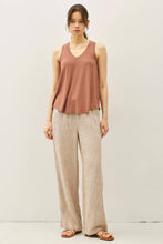 Load image into Gallery viewer, Stripped Linen Wide Leg Pants