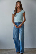 Load image into Gallery viewer, Seamless Eyelet  Short Sleeve Top