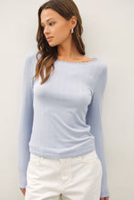 Load image into Gallery viewer, Lace Trimed Ribbed Boat Neck