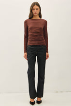 Load image into Gallery viewer, Ruched Boatneck Top