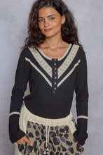 Load image into Gallery viewer, Long sleeve double gauze solid knit rib top
