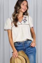 Load image into Gallery viewer, Aztec V-Neck Blouse Top