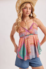 Load image into Gallery viewer, BoHo Patchwork Print Tank Top