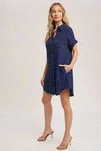 Load image into Gallery viewer, Midi Button Up Shirt Dress