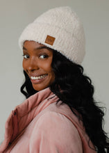 Load image into Gallery viewer, Cream Knit Beanie