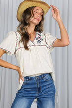 Load image into Gallery viewer, Aztec V-Neck Blouse Top