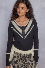 Load image into Gallery viewer, Long sleeve double gauze solid knit rib top