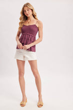 Load image into Gallery viewer, Tiered Ruffle Babydoll Tank
