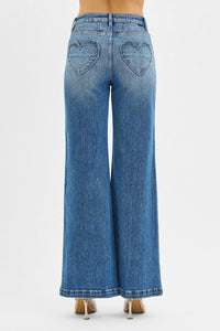 High Rise Heart Pocket Jeans