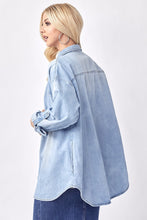 Load image into Gallery viewer, Oversized Denim Shirt w/Pockets