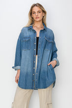 Load image into Gallery viewer, Denim Shirt Dress