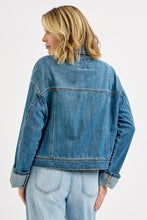Load image into Gallery viewer, Oversized Cargo Pocket Denim Jacket