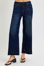 Load image into Gallery viewer, High Rise Wide Crop with Cut out Detail Jeans by Risen
