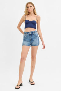 Tummy Control High Rise Bow Detailed Shorts