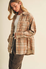 Load image into Gallery viewer, Brushed Plaid Oversized Jacket