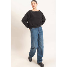 Load image into Gallery viewer, Studded Crew Neck Sweatshirt