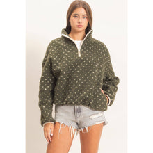 Load image into Gallery viewer, Polka Dot Sherpa Half-Zip Pullover