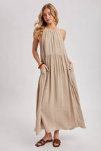Load image into Gallery viewer, Halter Flowy Maxi Dress