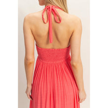 Load image into Gallery viewer, Halter Neck Smocked Maxi Dress