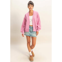 Load image into Gallery viewer, Oversized Textured Knit Cardigan Sweater