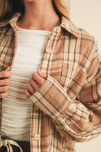Load image into Gallery viewer, Brushed Plaid Oversized Jacket