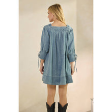 Load image into Gallery viewer, Denim Smocked Babydoll Dress