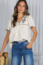 Load image into Gallery viewer, Aztec V-Neck Blouse Top