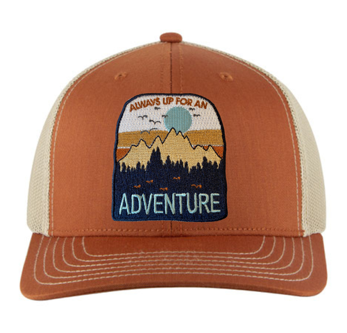 Rust Orange Adventure Patch Hat