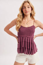 Load image into Gallery viewer, Tiered Ruffle Babydoll Tank