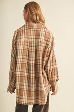 Load image into Gallery viewer, Brushed Plaid Oversized Jacket