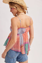 Load image into Gallery viewer, BoHo Patchwork Print Tank Top
