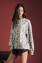 Load image into Gallery viewer, Floral Waffle Knit Top
