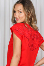 Load image into Gallery viewer, Embroidery Accent Back Cotton Top