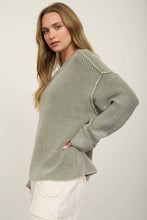 Load image into Gallery viewer, Olive Ribbed Knit Sweater
