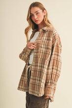 Load image into Gallery viewer, Brushed Plaid Oversized Jacket