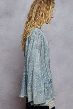 Load image into Gallery viewer, Vintage Denim Print Open Cardigan