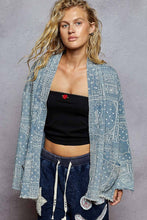 Load image into Gallery viewer, Vintage Denim Print Open Cardigan